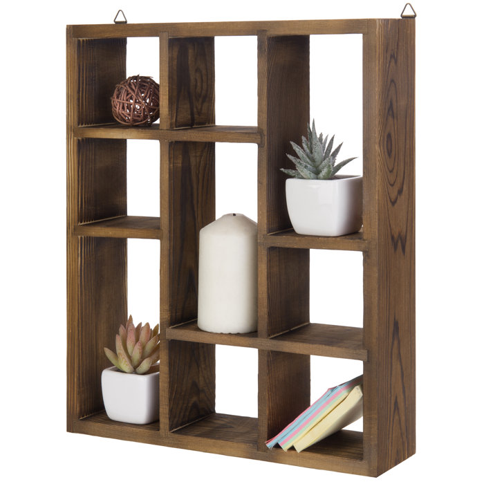 Loon Peak® Solid Wood Cubby Wall Shelf Wayfair